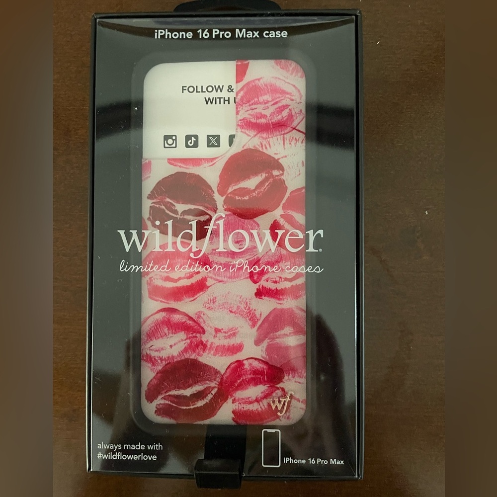 Wildflowers Pink Lips iPhone 16 Pro Max Case